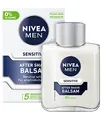 Produktbild: NIVEA MEN Sensitive After Shave Balsam (100 ml), beruhigendes After Shave, feuchtigkeitsspendende Hautpflege nach der Rasur mit Kamille und Vitamin E