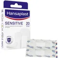 Produktbild: Hansaplast Pflaster Sensitive, 20 Strips, sensitiv, atmungsaktiv, 2 Größen