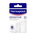 Produktbild: Hansaplast Sensitive Pflaster (20 Strips), hautfreundliche und hypoallergene Wundpflaster mit Bacteria Shield & sicherer Klebkraft, schmerzlos zu entfernende Pflaster
