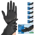Produktbild: FRANZ MENSCH Hygostar Nitrilhandschuhe Safe Light | puderfrei, schwarz, 10/XL, 24cm, 100 Stück, Einweghandschuhe, Einmalhandschuhe, in Gr. XS, S, M, L, XL & XXL verfügbar