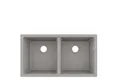 Produktbild: hansgrohe Einbauspüle S51 S510-U770 Unterbauspüle 370/370 Betongrau