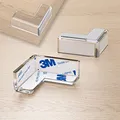 Produktbild: WELLGRO Kantenschutz eckig - Silikon Eckenschutz, 4 x 4 x 1,9 cm (LxBxH), transparent, BPA frei - Menge wählbar, Stückzahl:48 Stück