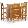 Produktbild: vidaXL 5-tlg. Gartenbar-Set Massivholz Akazie - Braun