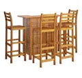 Produktbild: vidaXL Gartenlounge-Set 5-tlg. Gartenbar-Set Massivholz, (4-tlg)