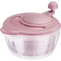 Produktbild: Westmark Salatschleuder, Fassungsvermögen: 5 Liter, ø 26 cm, Kunststoff, BPA-frei, Fortuna, Transparent/Rosa, 2432224P