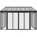 Produktbild: HOME DELUXE - Wintergarten AMARIS - Anthrazit- B/T/H: 312 / 224 x 428 x 300 cm - inkl. Hohlkammerplatten, Polycarbonatplatten, Montagematererial I ... - Dunkelgrau