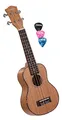 Produktbild: Cascha Sopran Ukulele Set für Kinder und Erwachsene - Starter Kit mit 3 Plektren, 21 Zoll Mahagoni Sopran Ukulele, Kleine Hawaii Gitarre für Anfänger und Fortgeschrittene