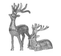 Produktbild: MichaelNoll Dekofigur Hirsch 2er Set - Stehend & Liegend - Rentier Aluminium Dekofigur Deko