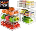 Produktbild: Kühlschrank Organizer Set 6-tlg. 3 Größen Platzsparend stapelbar transparent