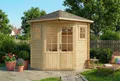 Produktbild: Alpholz Gartenhaus Holz 5-Eck Sunny A, BxT: 220x220 cm, in Naturbelassen mit 28mm Wandstärke