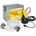Produktbild: Jung Pumpen Flutbox Set inklusive Kellerentwässerungspumpe, U5KS Feuerwehrschlauch und Tragekorb