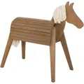 Produktbild: roba Spiel- & Voltigierpferd Sheddie in Teakfarbenem Massivholz mit Rückehöhe 88,5 cm