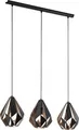 Produktbild: Eglo 3er Pendelleuchte Carlton 1 schwarz-kupfer 80,5 x 20,5 cm E27