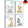 Produktbild: Bilder Tiere - Fertig Zum Aufhängen - Kein Extra Rahmen benötigt - Wandbilder S