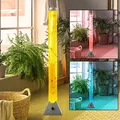 Produktbild: LED RGB Wasser Säule klar Deko Fische Steh Lampe Kabel Schalter Farbwechsel Beleuchtung Ambiente