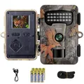 Produktbild: Rollei Wildkamera HD-30, 48MP 4K Wildtierkamera mit Bewegungsmelder Nachtsicht Infrarot Jagdkamera mit Akku & 2'' IPS-Display 0,4s Auslösezeit IP54 Überwachungskamera mit Passwort Schutz für Jagd Wald