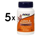 Produktbild: 5 x NOW Foods Lutein & Zeaxanthin - 60 softgels (366,63 EUR/kg)