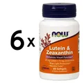 Produktbild: 6 x NOW Foods Lutein & Zeaxanthin - 60 softgels (361,08 EUR/kg)