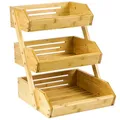 Produktbild: AdelDream Bambus-Obstkorb 3-stöckiger Servierkorb Obstschale und Snack-Ausstellungsständer perfekt für Obst Gemüse Snacks Haushaltswaren und mehr Bambus (dreistufiger Obstkorb)