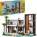 Produktbild: LEGO Creator Modernes Haus, 3-in-1-Set zum Umbauen in ein Stadthaus oder eine Waldhütte, Modellhaus, Geschenkidee für Jungen und Mädchen ab 9 Jahren, Lernspielzeug 31153
