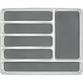 Produktbild: Besteckkasten 6 Fächer, Grau, Kunststoff (pet) Transparent, Kunststoff (tpr) Grau - Grau - Wenko