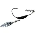 Produktbild: Jenzi Offset-Haken Jenzi Bladed Offset Haken Gewichtet mit Spinnerblatt, (Packung, 2-St) schwarz #3/0