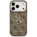 Produktbild: Guess iPhone 17 Pro Max Hülle Case Cover Big 4G Classic Logo Gold Frame brown