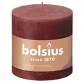 Produktbild: Bolsius Stumpenkerze Rustiko Shine 10x10cm zartes Rot, rot
