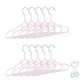Produktbild: Relaxdays Kinderkleiderbügel Stern 10er Set, Drahtbügel, Babybügel, dekorativ & platzsparend, Metall, 30 cm, Hellrosa