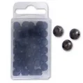 Produktbild: Black Cat Hard Bead 50 Stück schwarz Kunststoffperlen Knotenschutz Wels Waller