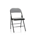 Produktbild: hjh OFFICE 803011 Klappstuhl gepolstert TUDELA II Stoff Hellgrau Besucherstuhl Faltstuhl klappbar, bis 130kg belastbar