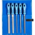 Produktbild: Werkstattfeilen-Set wr 5-tlg. in Rolltasche 200mm Hieb 3 für Feinbearbeitung, Schlichten - Pferd