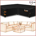 Produktbild: Enzeno Ecksofa Abdeckung L-Form 255x255x87 cm Schwarz, , 420D Oxford Gewebe