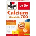 Produktbild: DOPPELHERZ Calcium 700+Vitamin D3 Tabletten 80 ST