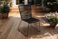 Produktbild: SAM Outdoor-Seilstuhl ISRA, Seilbespannung aus Polyester, Farbe Schwarz, schwarzes Eisen-Gestell, Gartenstuhl/Rope Chair im modernen Design, für Balkon & Terrasse und Garten