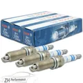 Produktbild: 3x BOSCH VR8SC+ Zündkerze 0 242 129 510 Nickel Citroen Nissan Peugeot Renault