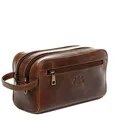 Produktbild: SID & VAIN große Kulturtasche Herren echt Leder - Waschtasche GATWICK groß - Kulturbeutel Herrentasche Leder-Waschtasche Herren braun handgefertigt