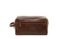 Produktbild: SID & VAIN Kulturbeutel echt Leder Kulturtasche groß hell-braun, Waschbeutel Echtleder für Herren, Kosmetiktasche vintage hellbraun