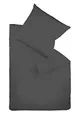 Produktbild: fleuresse 9200 Colours Interlock Jersey Bettwäsche aus 100% Baumwolle, Oekotex Standard 100, anthrazit, 135 x 200 cm