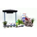 Produktbild: Aquaristikwelt24 - HR-300 schwarz inklusive Dekoration Nano Aquarium Komplettaquarium Filteranlage