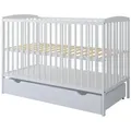 Produktbild: kiki design Babybett, Weiß, Holz, Rechteckig, 60x120 cm, FSC 100%, Oeko-Tex®, Oeko-Tex® Standard 100, Babymöbel, Babybetten, Gitterbett