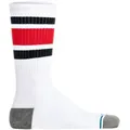 Produktbild: STANCE Unisex Socken - Boyd ST, Logo, Streifen, Crew Socken Weiß/Rot/Dunkelblau 38-42