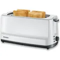 Produktbild: Severin Automatik-Langschlitztoaster AT 2234 grauweiß  Toaster Toaster Langschlitz Toaster Schwarz Toaster Edelstahl Toaster Mit Brötchenaufsatz