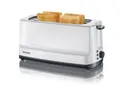 Produktbild: SEVERIN Automatik-Toaster AT 2234, 1.400 W, 2 Langschlitze 230 mm, Brotscheibenzentrierung, Auftauen/Aufwärmen, Röstzeitelektronik, B 390 x H 185 x T 180 mm, Weiß/Grau