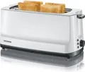Produktbild: SEVERIN Langschlitztoaster AT 2234 | 4 Scheiben | 1400 Watt | Brötchenaufsatz | Auftaufunktion | weiß-grau