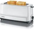 Produktbild: Severin AT2234 Automatik-Langschlitztoaster, 1400 W, Brötchen-Röstaufsatz, weiß-