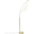 Produktbild: Qazqa Stehlampe Sixties, LED fest integriert, (nicht austauschbare) LED, Gold/Messing, Design, Stahl, 5-flammig