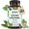 Produktbild: Yes Vegan® Stoffwechsel Kapseln (180 Kapseln) mit Cholin, Zink, L-Carnitin, Chrom, Koffein Kapseln - vegane Stoffwechsel Formel