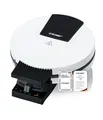 Produktbild: Cloer 120 Waffeleisen für klassische Waffeln im XXL Format, Waffelgröße 19,5 cm, 1200 Watt, Backampel, Stahl, Weiß