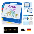 Produktbild: Magnetische Maltafel für Kinder 42x32 cm Blau mit 4 Stempeln, Spielzeug ab 3
